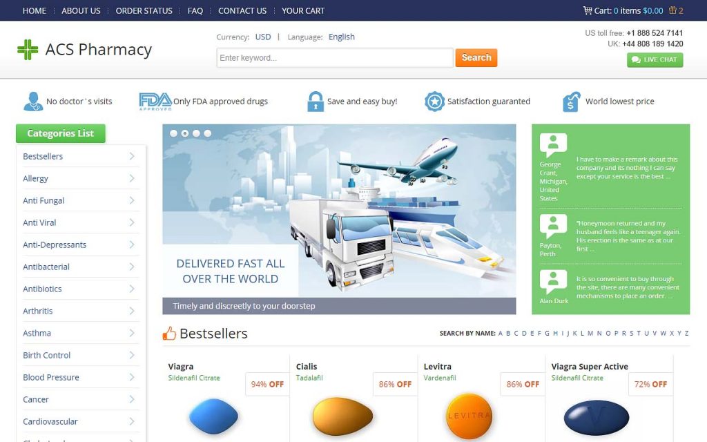 pharmacy main page