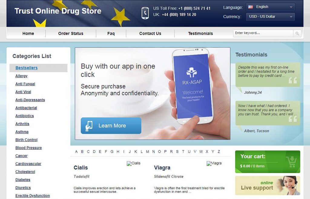 pharmacy main page