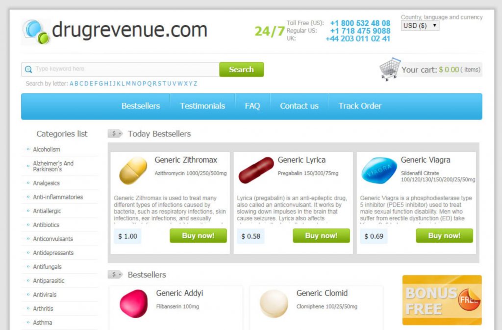 pharmacy main page