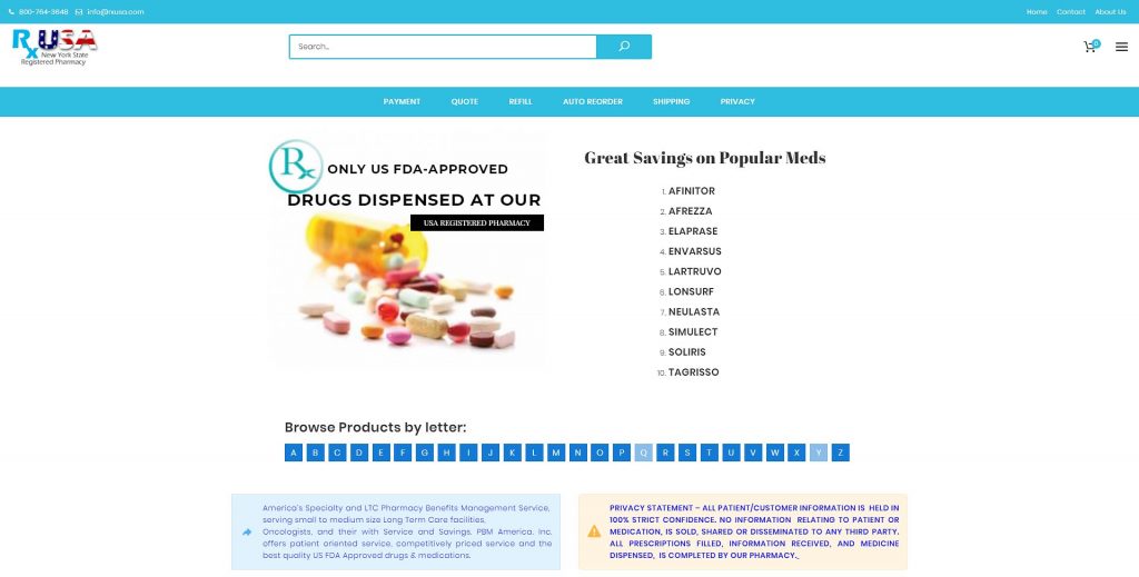 pharmacy main page